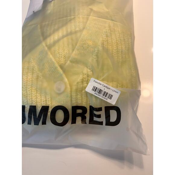 NWT Rumored Frenchie Cardigan Sweater in Limon Sz Large - Picture 7 of 7